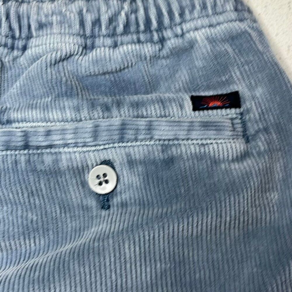 Faherty Blue Corduroy Drawstring Stretch Waist Shorts Mens Medium - Picture 5 of 10